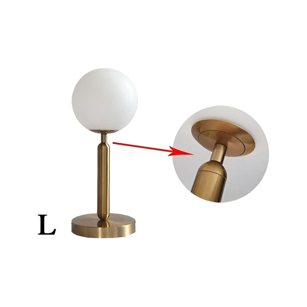 SphereShine Lampa - Modern lyx LED glas glob mässing bordslampa Carvallo