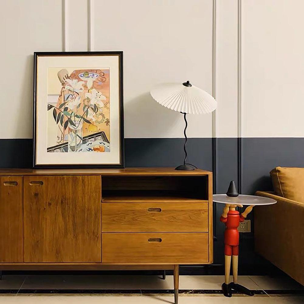 Plisserad Paraply Tyg Skärm Lampa Carvallo