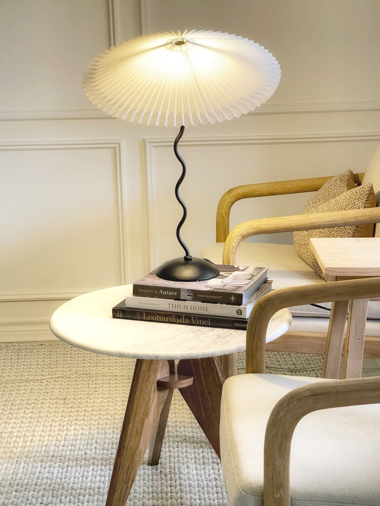 Plisserad Paraply Tyg Skärm Lampa Carvallo