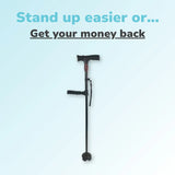 Justerbart hopfällbart käpp med LED-lampa – Gå med självförtroende och säkerhet Carvallo