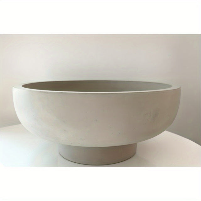 StonePedestal Dekorativ stenskål – Vintage-stil polerad stenskål för förvaring och dekoration Carvallo