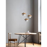 NordicMacaron Light - Modern Nordisk Trä Macaron Hängande Taklampa Carvallo