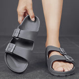 Stötdämpande tofflor med spännen-Hemnix-Grå-36-Hemnix