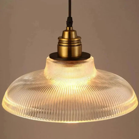StripeGleam Lampa - American Vintage Stripe Glas Hängande Lampa Carvallo
