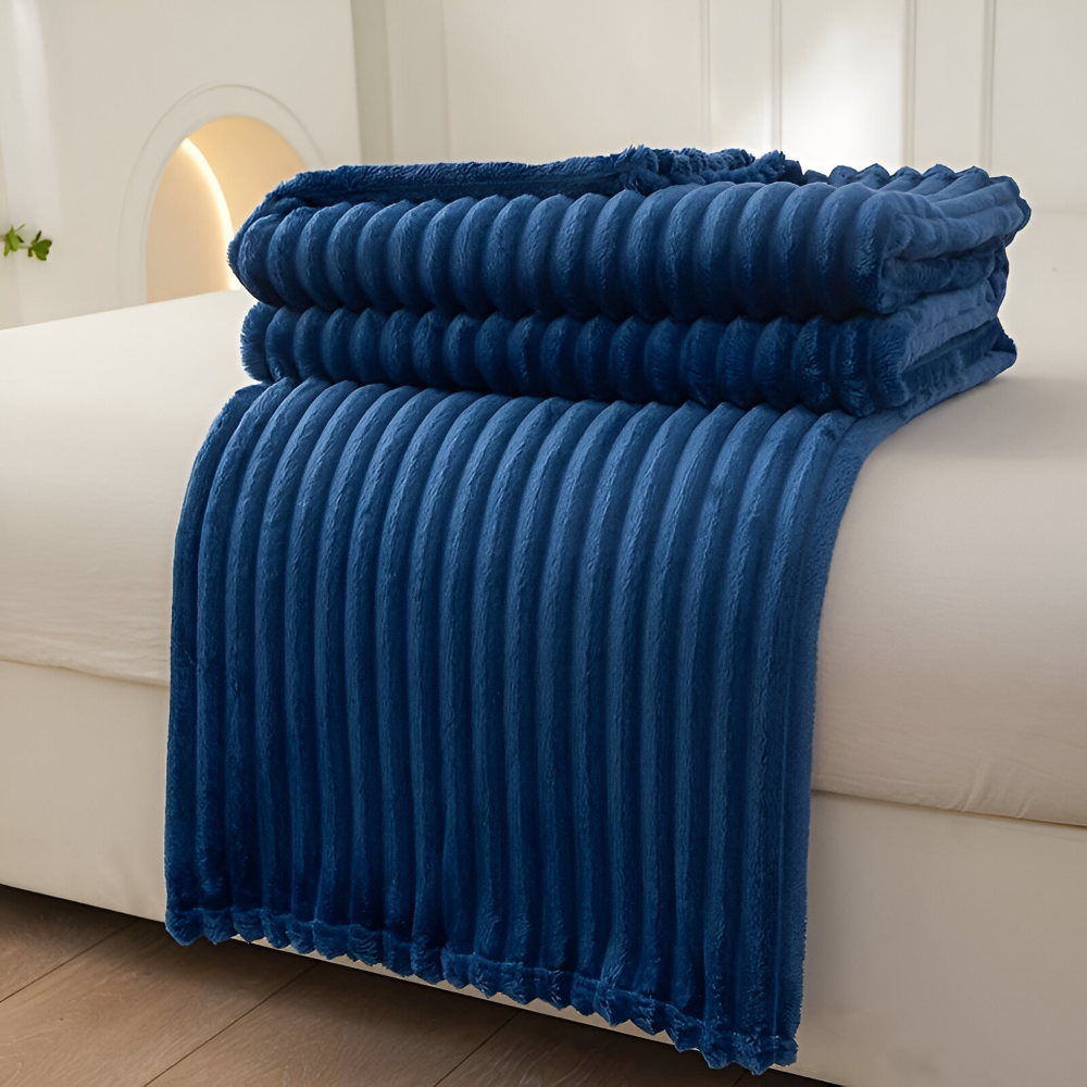 CozyRib Filt – Extra Mjuk & Värmande Ribbad Pläd Hemnix