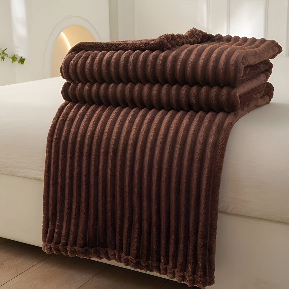 CozyRib Filt – Extra Mjuk & Värmande Ribbad Pläd Hemnix