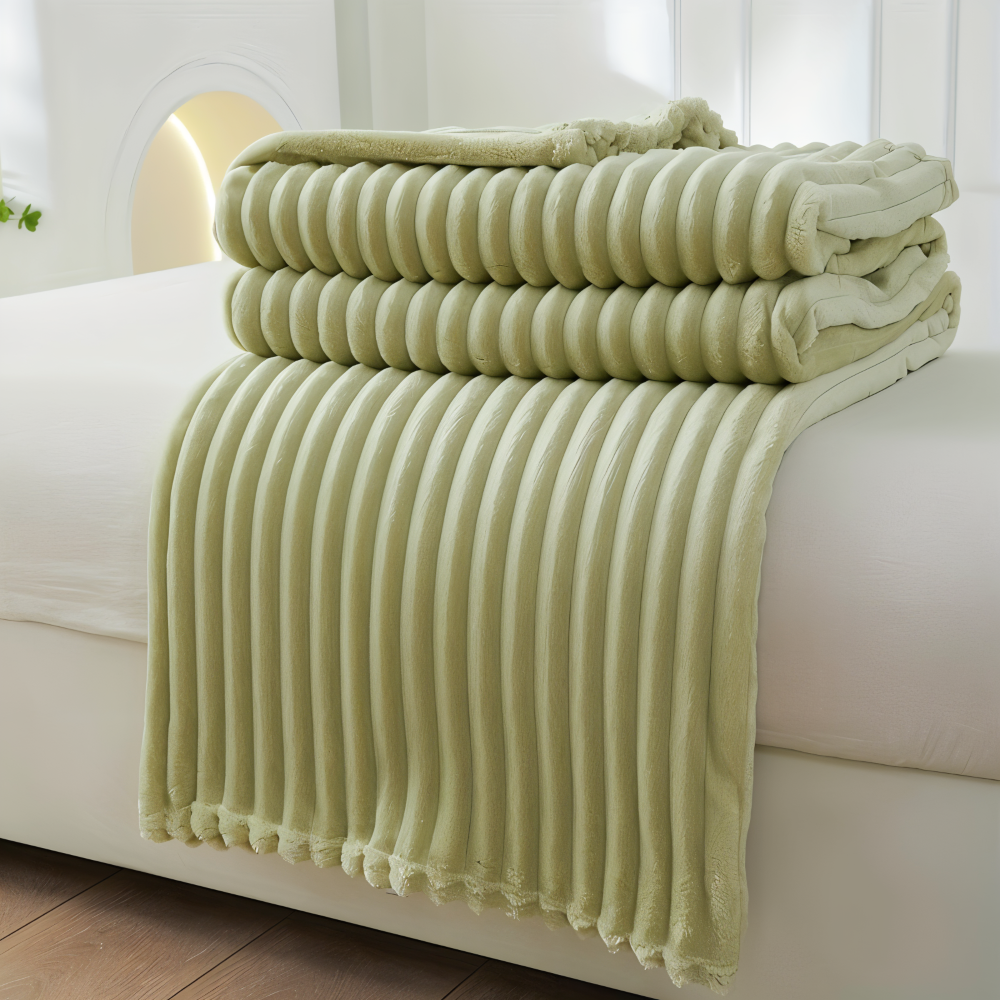 CozyRib Filt – Extra Mjuk & Värmande Ribbad Pläd Hemnix