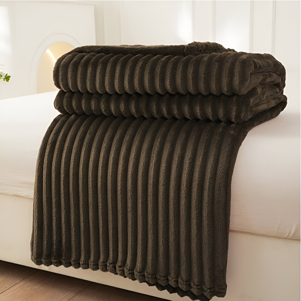 CozyRib Filt – Extra Mjuk & Värmande Ribbad Pläd Hemnix