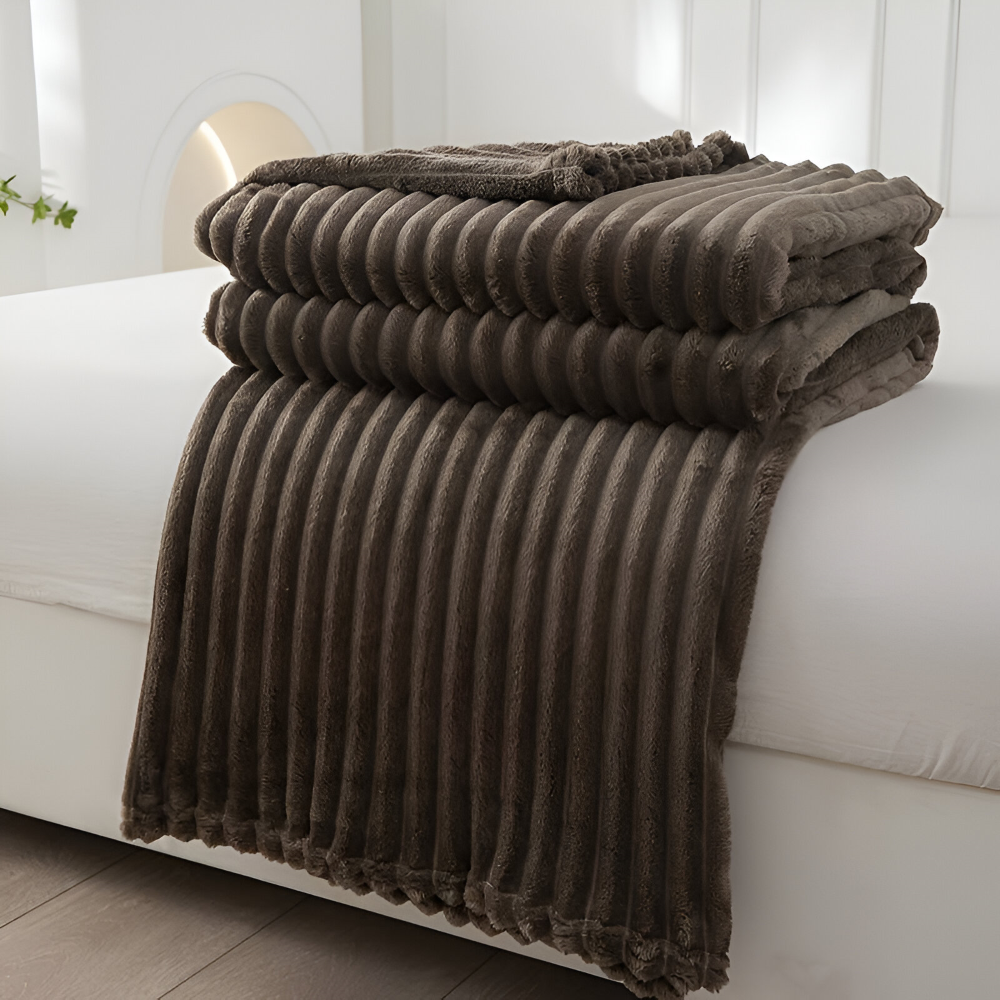 CozyRib Filt – Extra Mjuk & Värmande Ribbad Pläd Hemnix