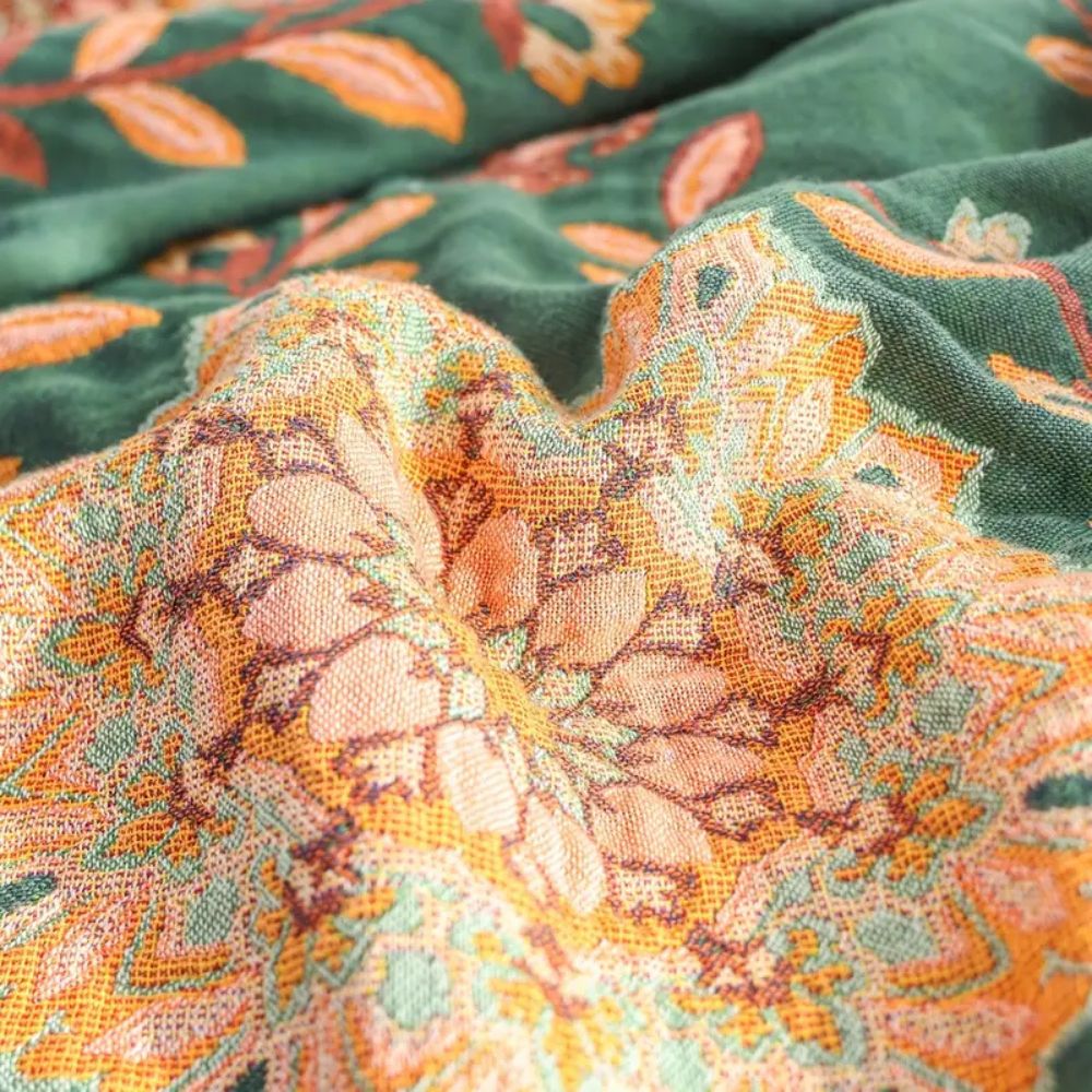 Sunfern Vintage Vändbar Bomullsfilt Carvallo