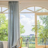 Solbelysta Ränder Transparenta Fransade Gardin Carvallo