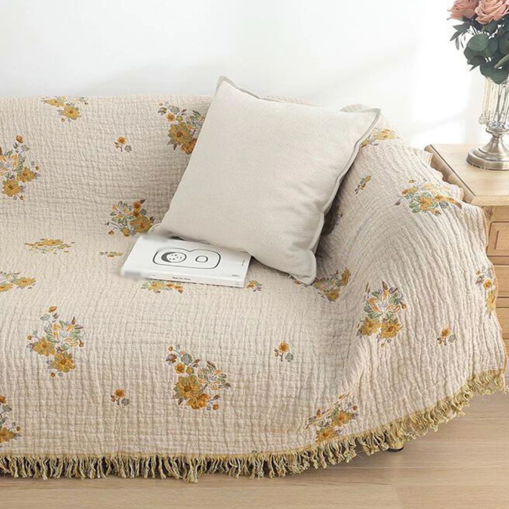 Sunpetal Bloom Reversible Cotton Blanket Carvallo