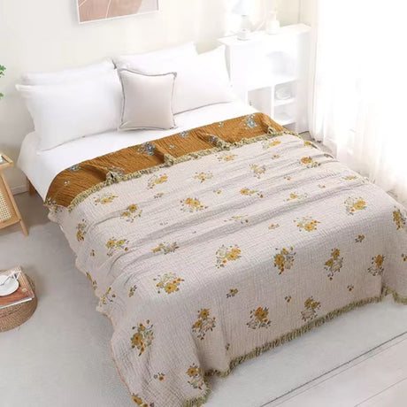 Sunpetal Bloom Reversible Cotton Blanket Carvallo