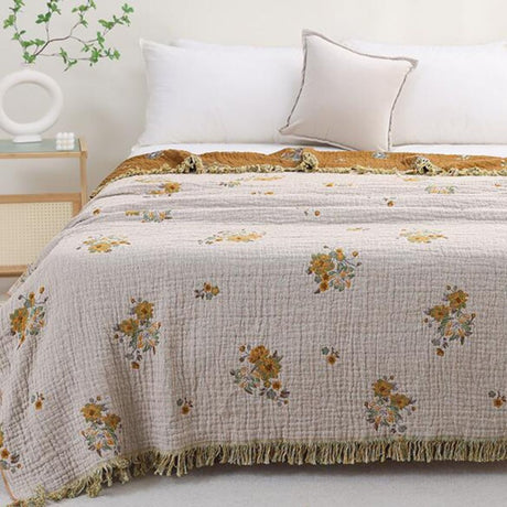Sunpetal Bloom Reversible Cotton Blanket Carvallo