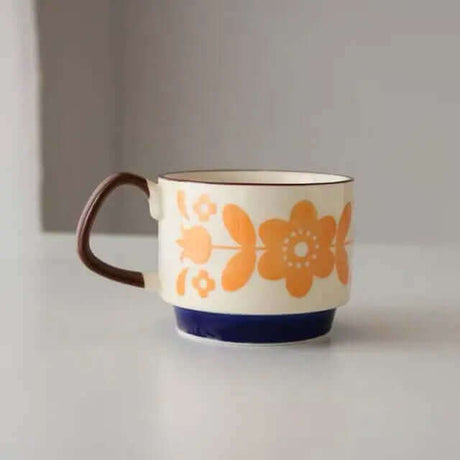 Utmärkta retro keramiska kaffemuggar - finns i 8 olika mönster MILA Sverige