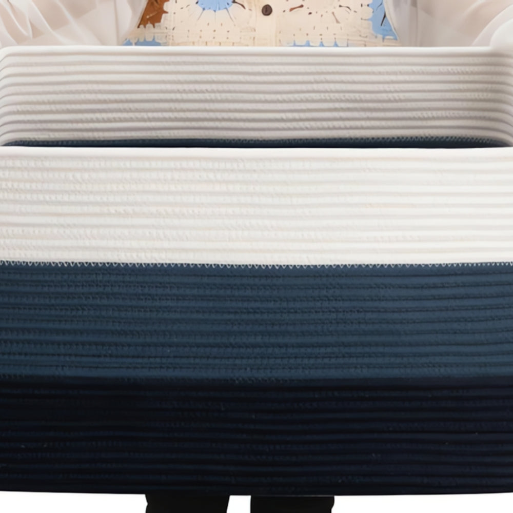 Vävd bomullssektionsförvaringskorg Carvallo