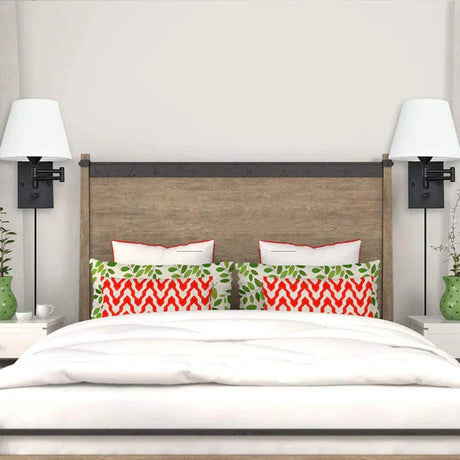 FlexiGlow - LED Vägglampa med Tygskärm Justerbar Vägglampa Carvallo