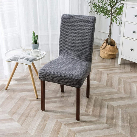 Sylva Jacquard Sammet Stretch stolsoverdrag Carvallo