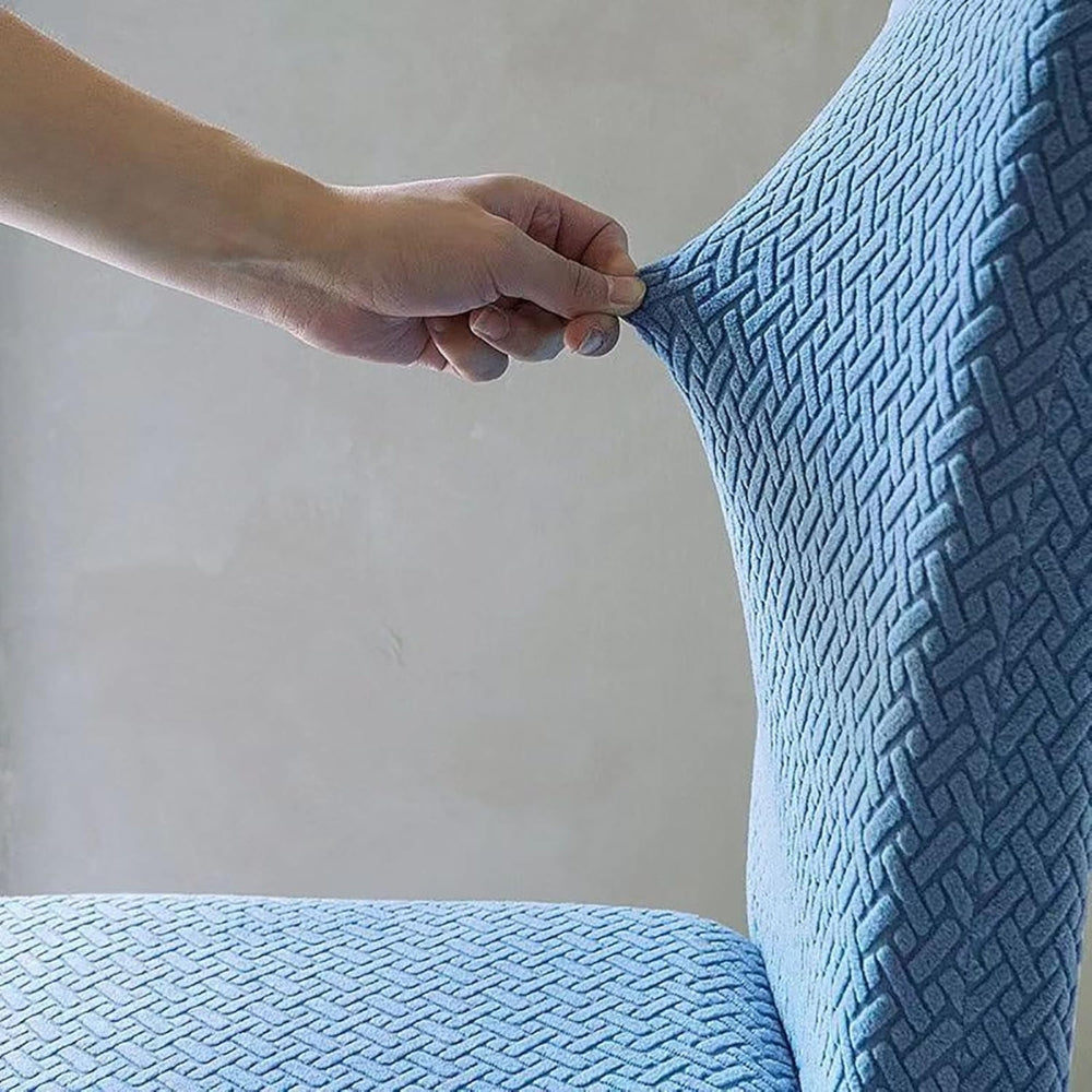 Sylva Jacquard Sammet Stretch stolsoverdrag Carvallo