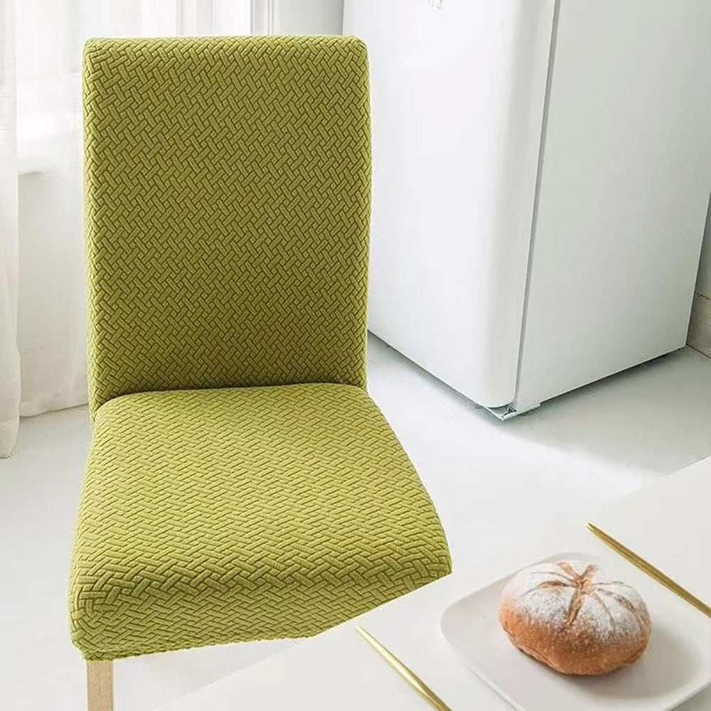 Sylva Jacquard Sammet Stretch stolsoverdrag Carvallo