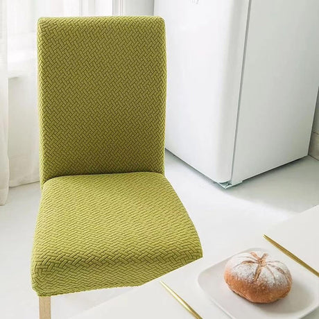 Sylva Jacquard Sammet Stretch stolsoverdrag Carvallo