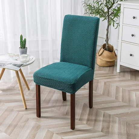 Sylva Jacquard Sammet Stretch stolsoverdrag Carvallo