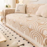 Symmetrisk Halv-Båge Chenille Sofföverkast Carvallo