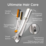 Luxora Professional 2 i 1 Rotating Iron Hair Brush Carvallo