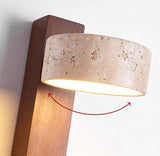 Travertin Vägghängd Lampa – Wabi Sabi Stil Vägglampa för Moderna Interiörer Carvallo