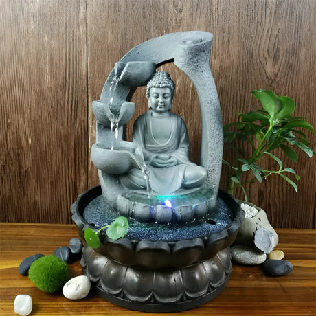 Buddha LED-fontän för Zen-meditation och Feng Shui-dekoration Carvallo
