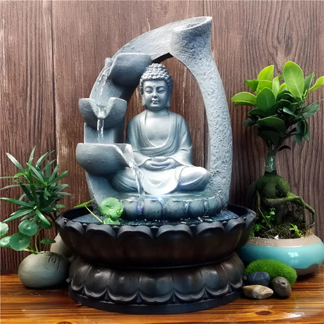 Buddha LED-fontän för Zen-meditation och Feng Shui-dekoration Carvallo