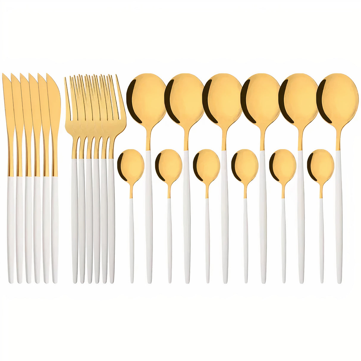 Bestickset Modern Guld Rostfritt Stål Design Carvallo