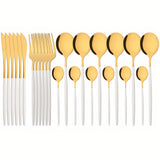 Bestickset Modern Guld Rostfritt Stål Design Carvallo
