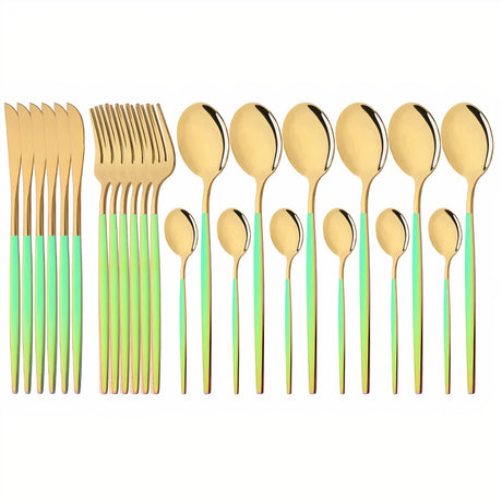Bestickset Modern Guld Rostfritt Stål Design Carvallo