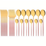 Bestickset Modern Guld Rostfritt Stål Design Carvallo