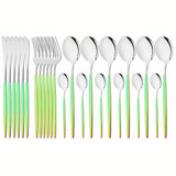 Bestickset Modern Guld Rostfritt Stål Design Carvallo