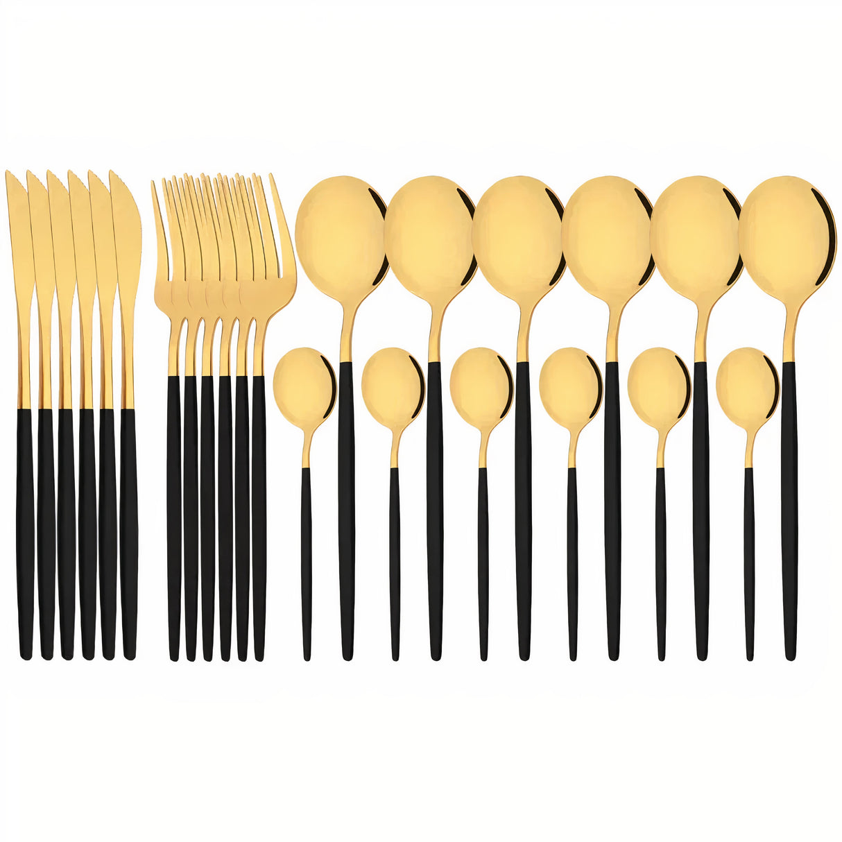 Bestickset Modern Guld Rostfritt Stål Design Carvallo