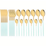 Bestickset Modern Guld Rostfritt Stål Design Carvallo