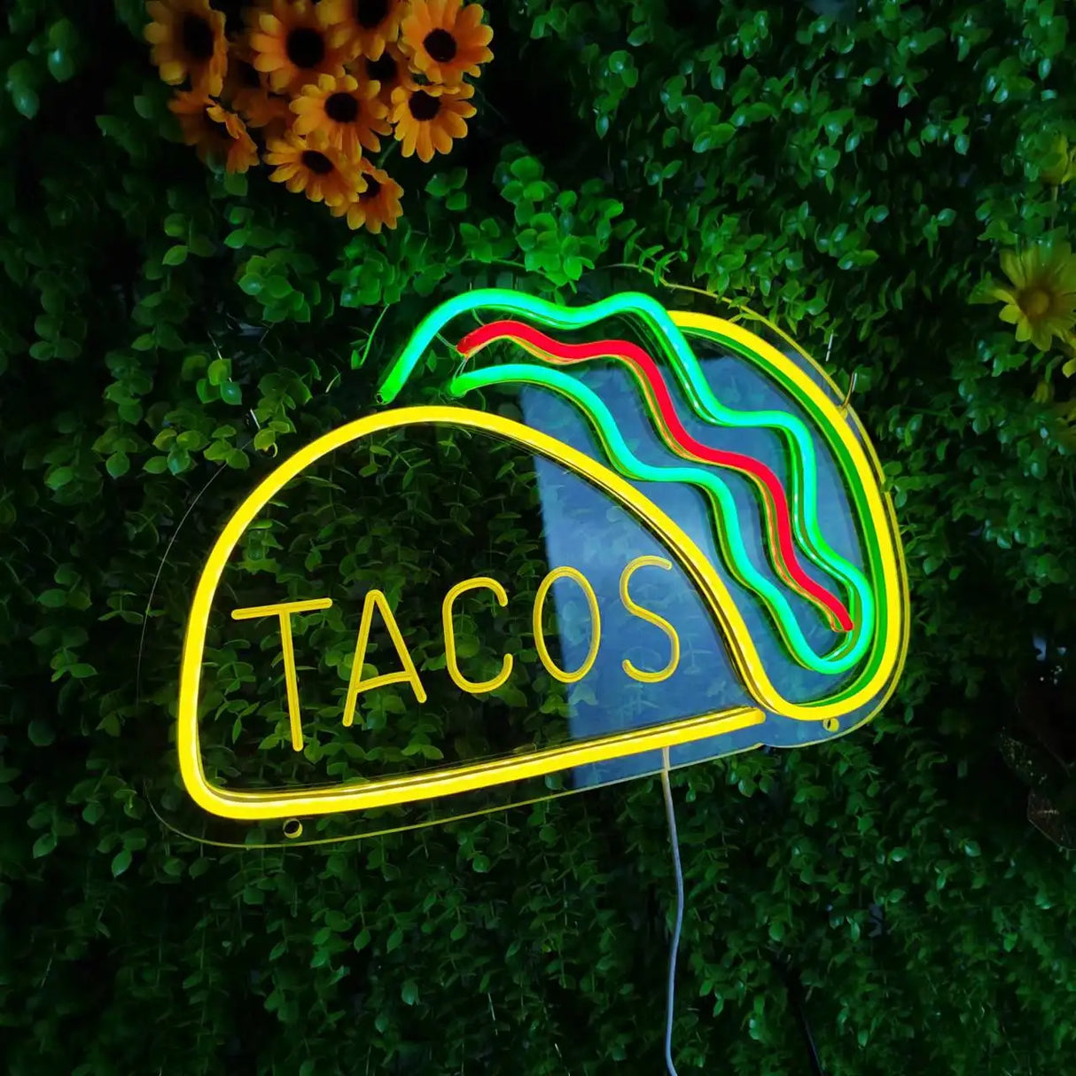 NeonTaco – LED Neonbord med Tacos Design | Stämningsfull Belysning Carvallo