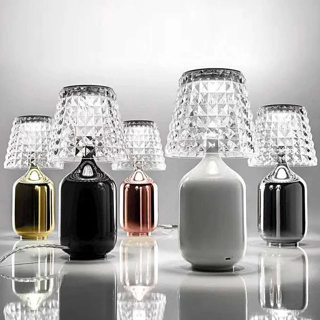 LumiBrill - Dekorativ LED Bordslykta i Kristalllook Carvallo