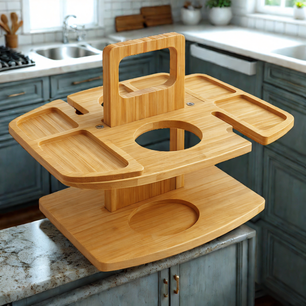 Hopfällbart vinpicknickbord – Bärbart träställ för utomhusaktiviteter och sammankomster MILA Sverige