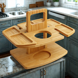 Hopfällbart vinpicknickbord – Bärbart träställ för utomhusaktiviteter och sammankomster MILA Sverige