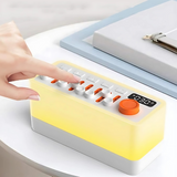 Carvallo – Vit ljudmaskin med nattljus och Bluetooth-högtalare för avkoppling Carvallo