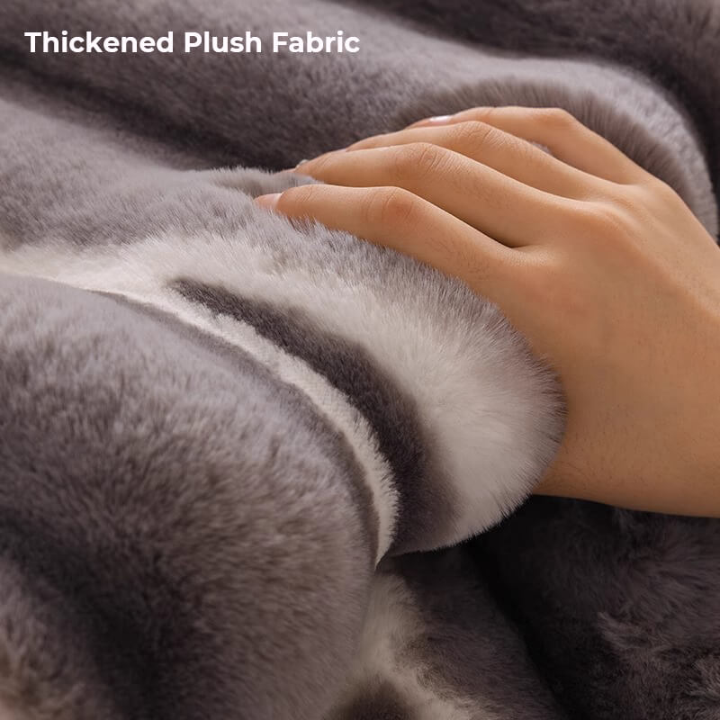 Trendig Vacker Gradient Färg Rand Plush Sofföverdrag Carvallo
