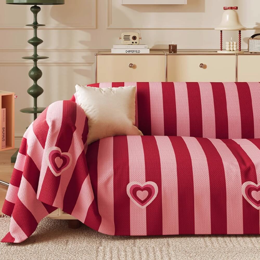 Trendiga Randiga Chenille Andetags Sofa Skydd Sofföverdrag Carvallo