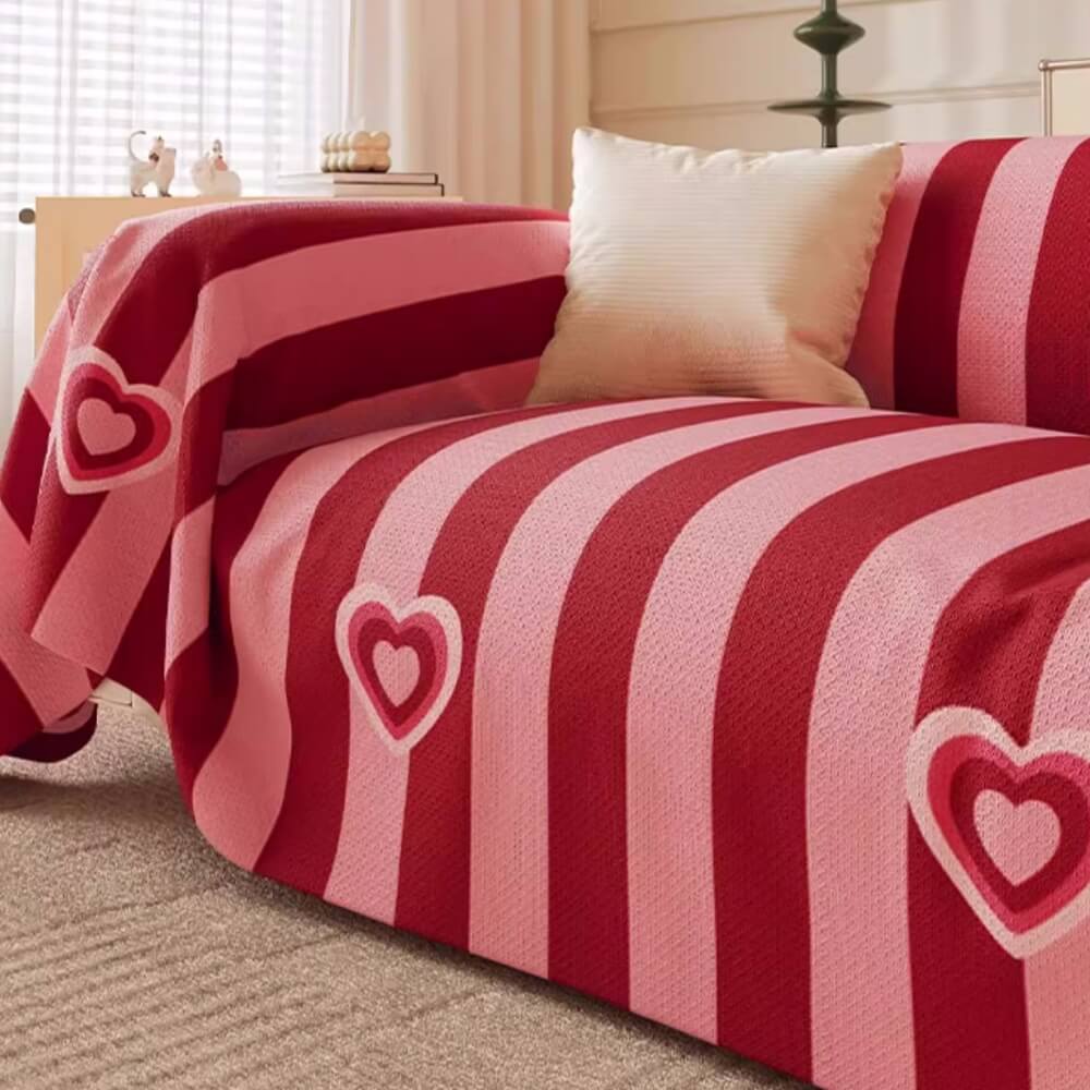 Trendiga Randiga Chenille Andetags Sofa Skydd Sofföverdrag Carvallo