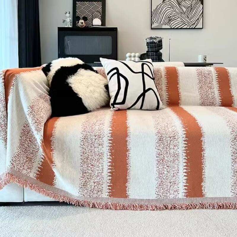 Trendiga Randiga Chenille Andetags Sofa Skydd Sofföverdrag Carvallo