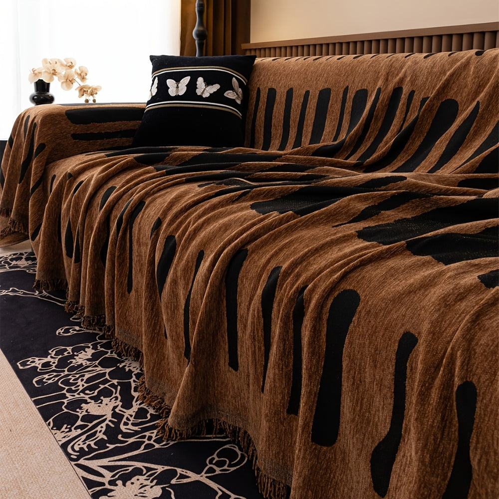 Tribal Geometrisk Chenille Sofföverdrag Carvallo