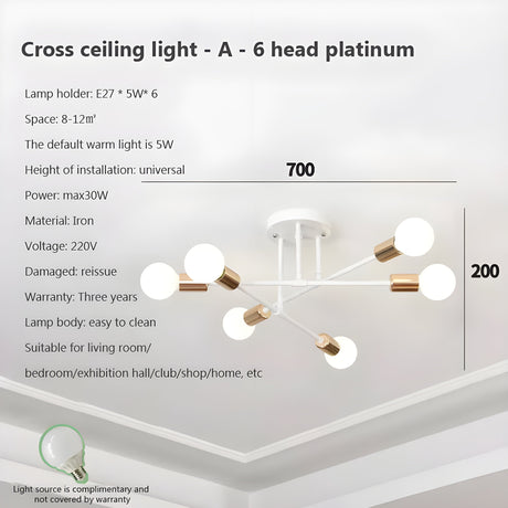 Kreativ LED Hängande Lampa – Vintage Antik Guld Kandelaber för Vardagsrum & Matrum Carvallo