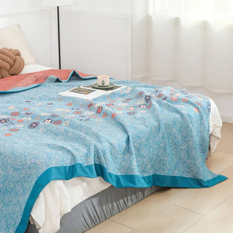 Turquoise Floral Glam Gaze Blanket Carvallo
